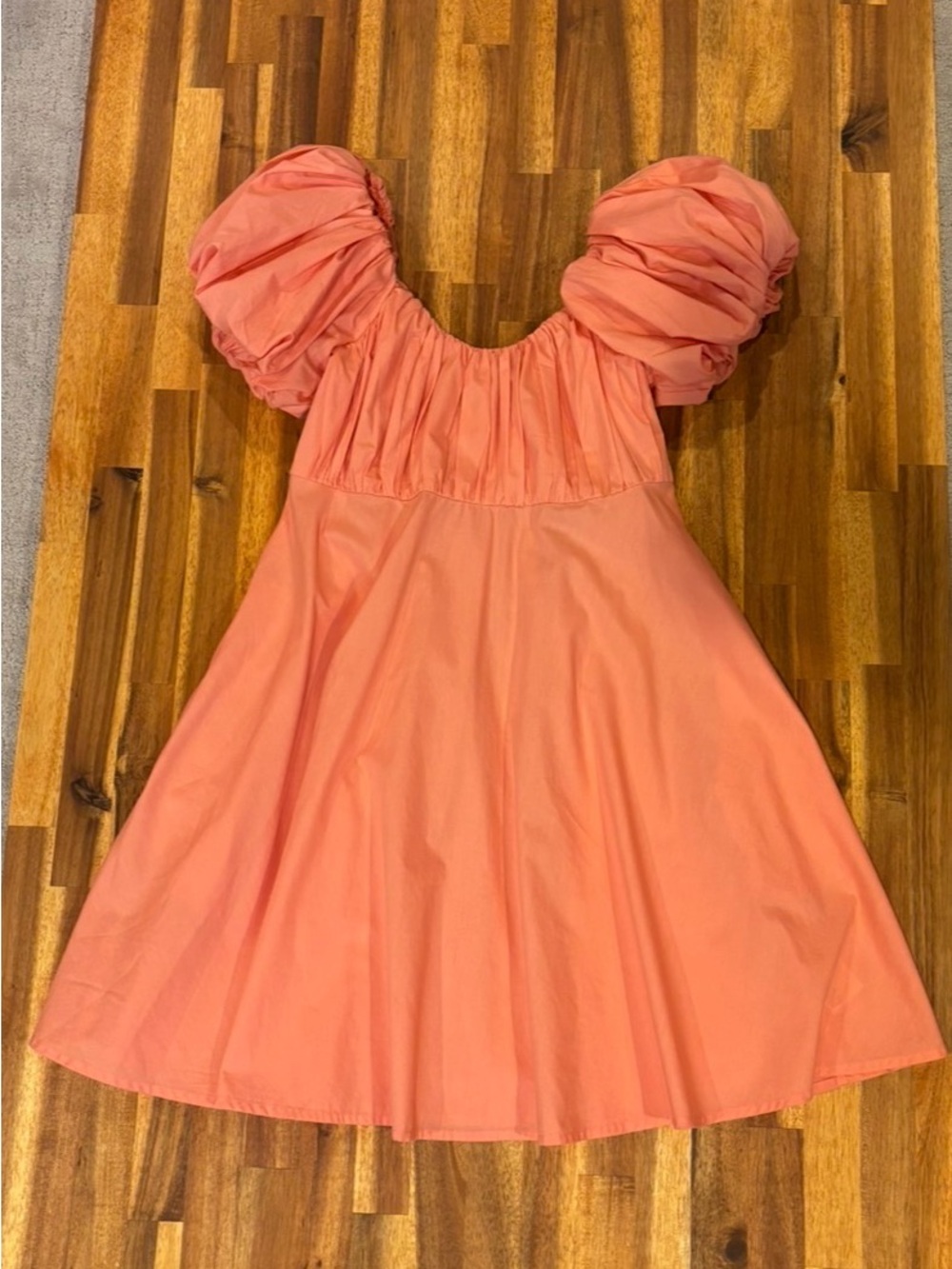 Abercrombie & Fitch Coral Pink Puff Sleeve Mini Dress
